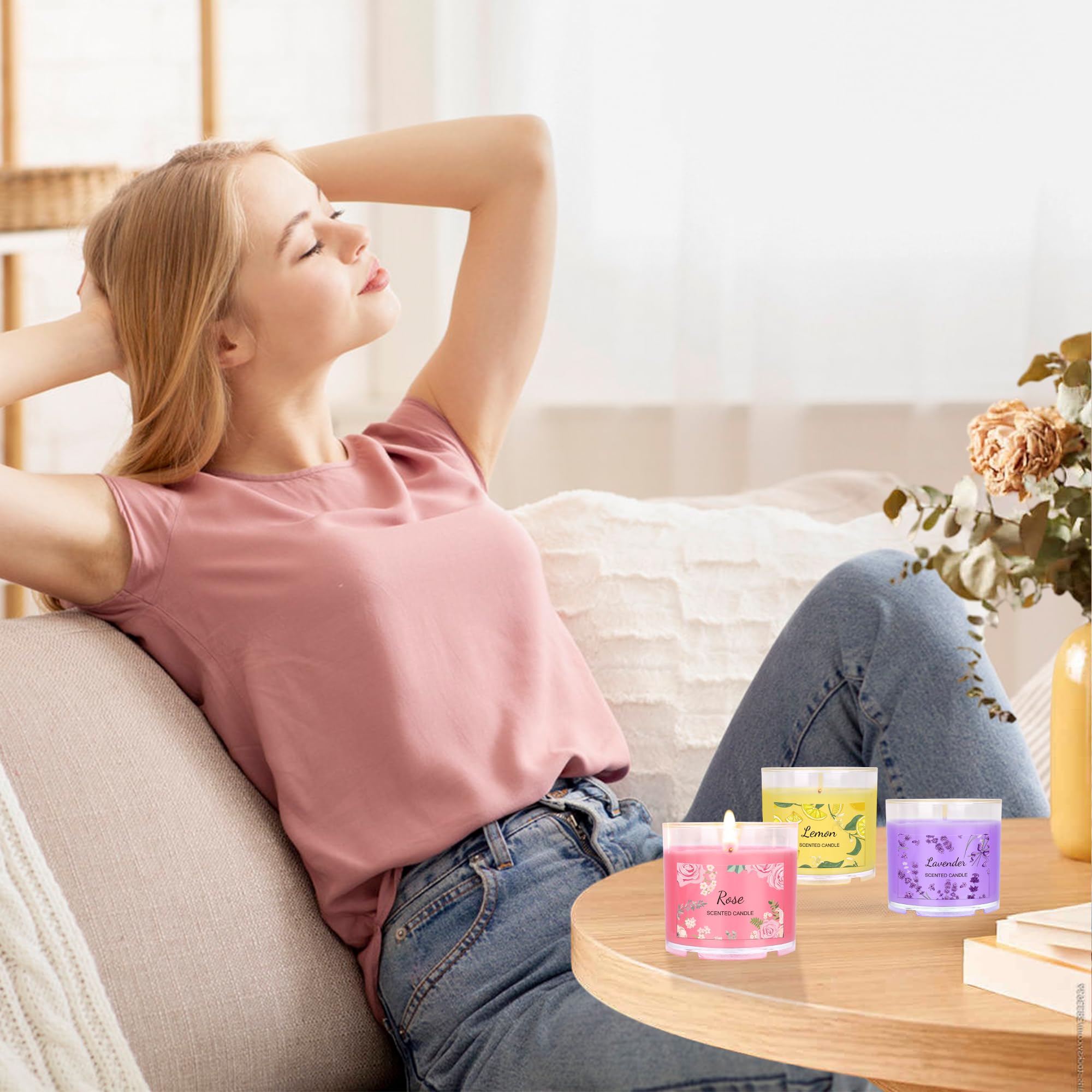 Duftkerzen-Geschenk-Set, 12 Stück, 70,9 g, natürliches Sojawachs, langlebig, tragbar, Reisedose, perfektes Kerzengeschenk-Set für Frauen, Geburtstage, Hochzeiten, Weihnachten, Yoga, Bad (12 Stück)