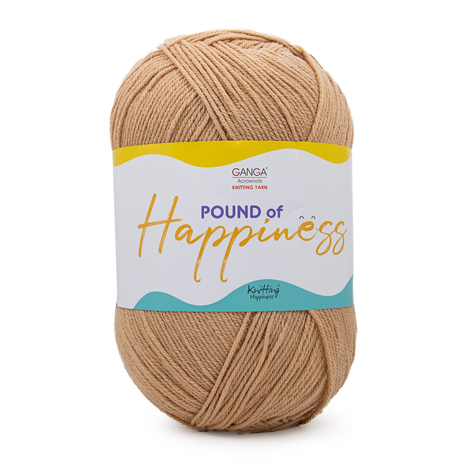 Ganga Acrowools Pound Of Happiness Is Knotless Giant Ball For Your Big Projects. Pack Of 1 Ball - 454gram. Shade No - Poh021, Beige (B0B5X7VGBS) Amazon Price History, Amazon Price Tracker