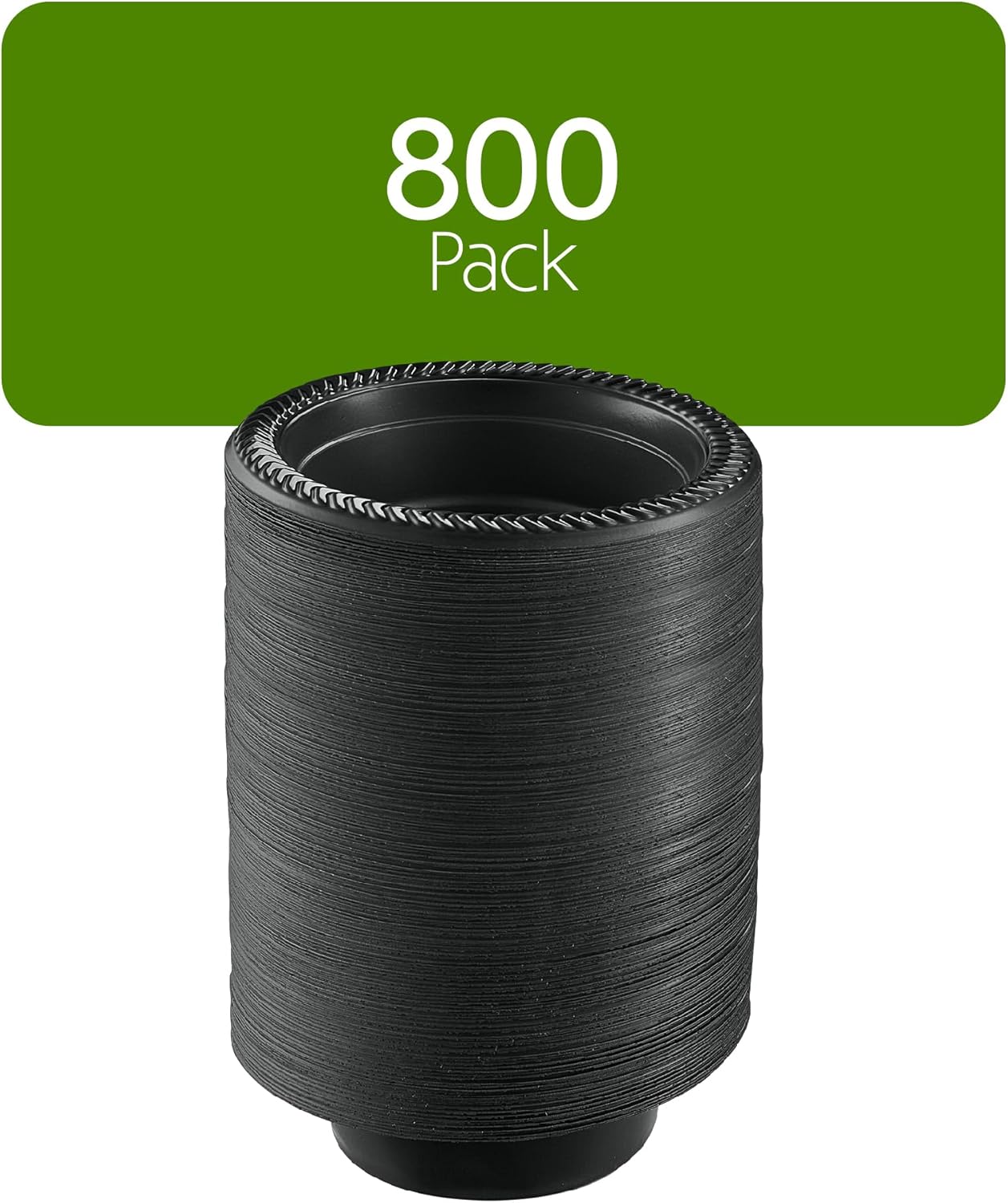 PLASTICPRO 800 PCS Black Plastic Bowls Light Weight 5 oz Small Plastic Soup Bowls Black Salad Dessert Plates Disposable for Party and Wedding