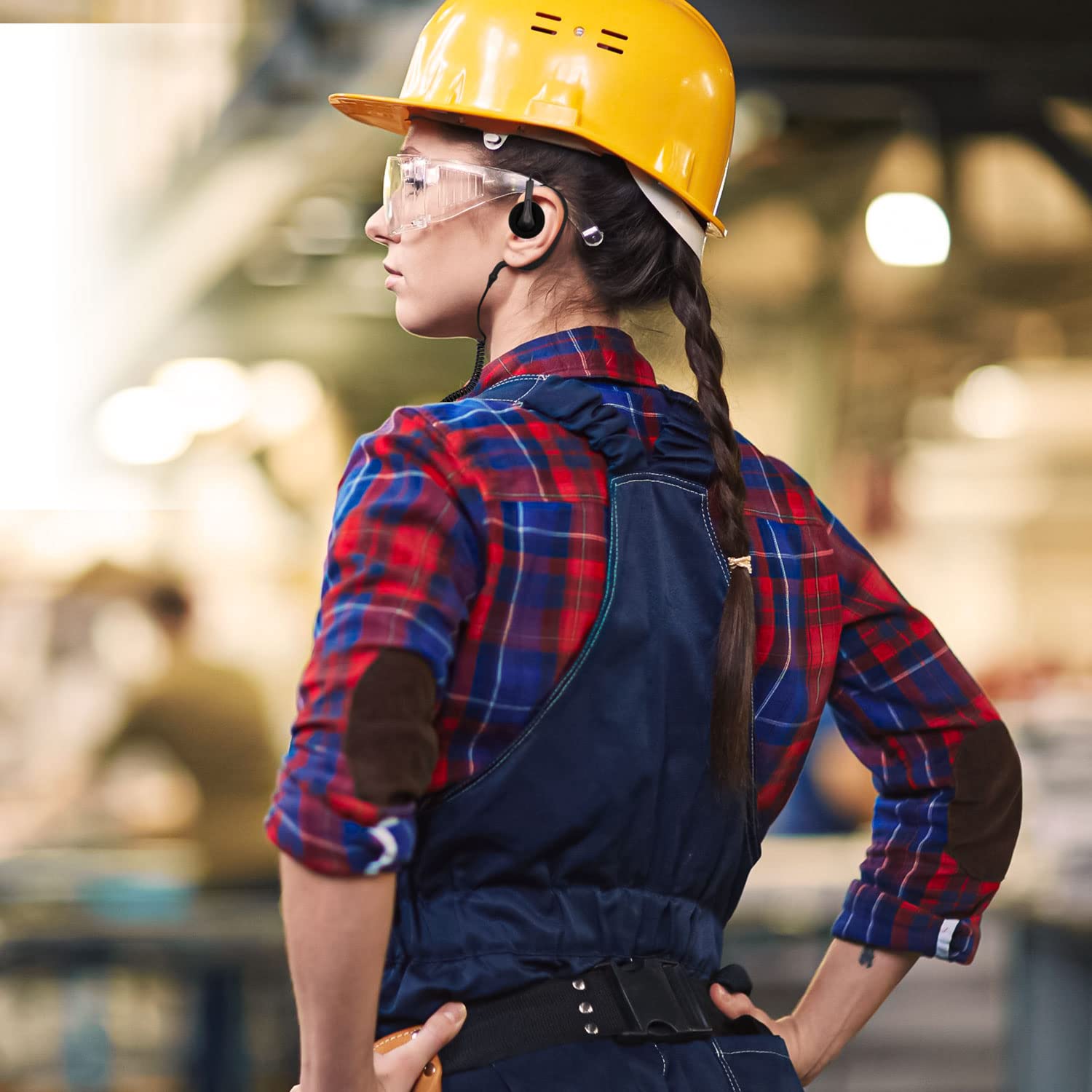 TechSide TSAG Microfono Auricolare Avvolgente Grande cavi spiralati | Radio ricetrasmittenti | Per Kenwood 2 pin TI-F8+ Midland G10 G11V CT890 BaoFeng UV-82 UV5RA Vigilanza Sicurezza SoftAir