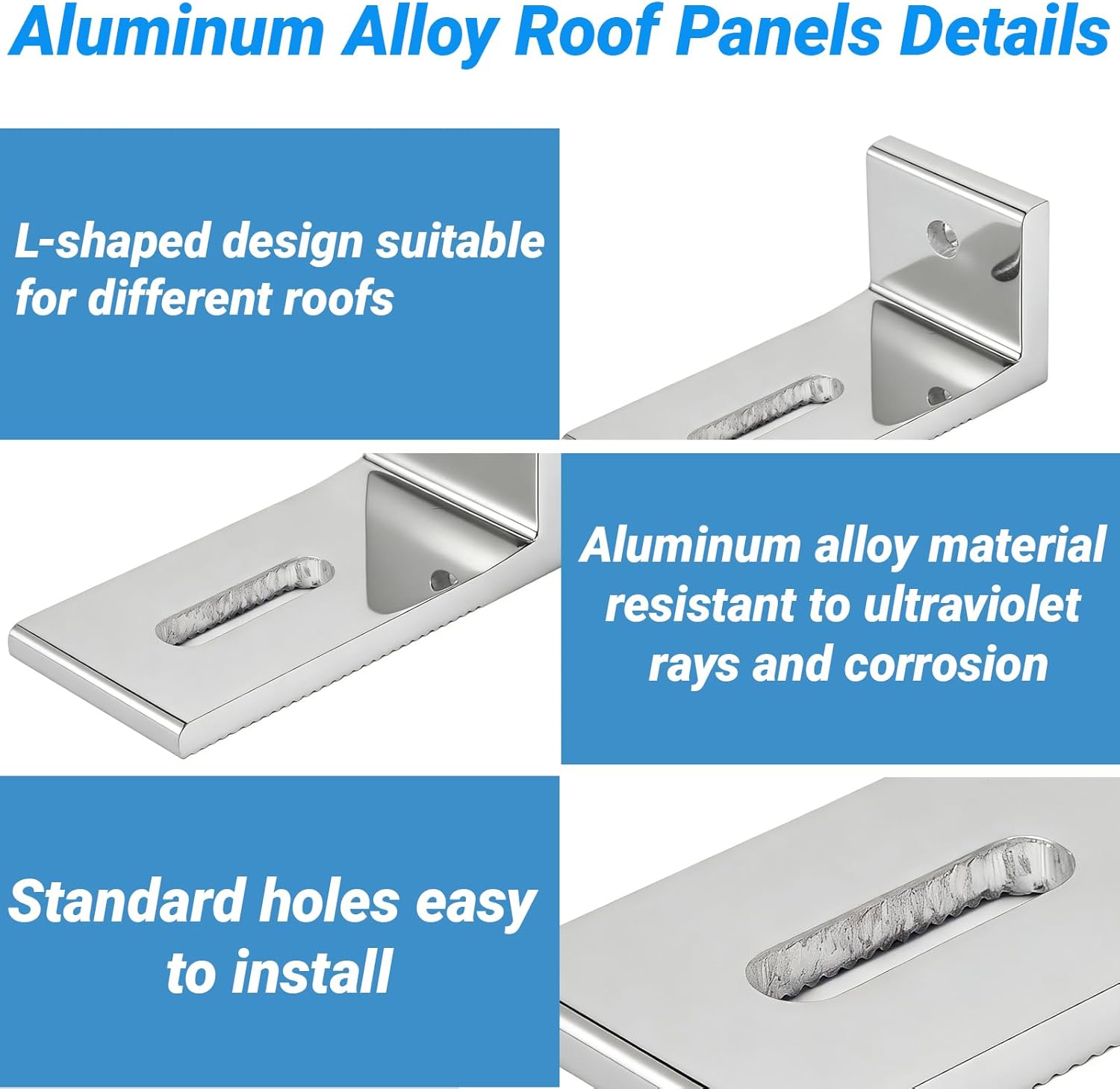L Foot Solar Mount, Aluminum Alloy Photovoltaic Panel Mounting Bracket, Photovoltaic Mount for Roof PV System Waterproof & Weather Proof,Strong Load (20PCS)