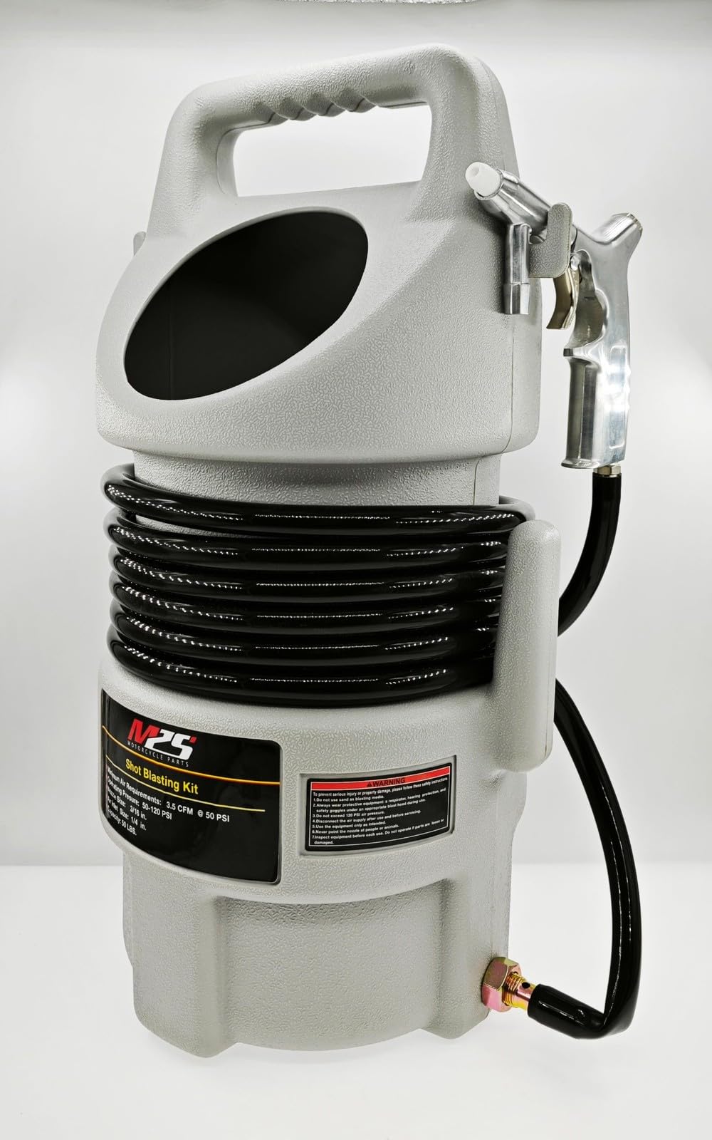M2S Sand Blaster Portable Shot Blasting Kit, 120 psi Max, Capacity 22kgs