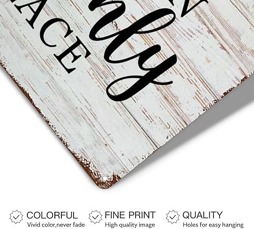 Miniatura 3 de Cita Cartel de metal rústico para decoración de pared para dormir en la paz celestial grano de madera divertido envejecido elegante letreros de