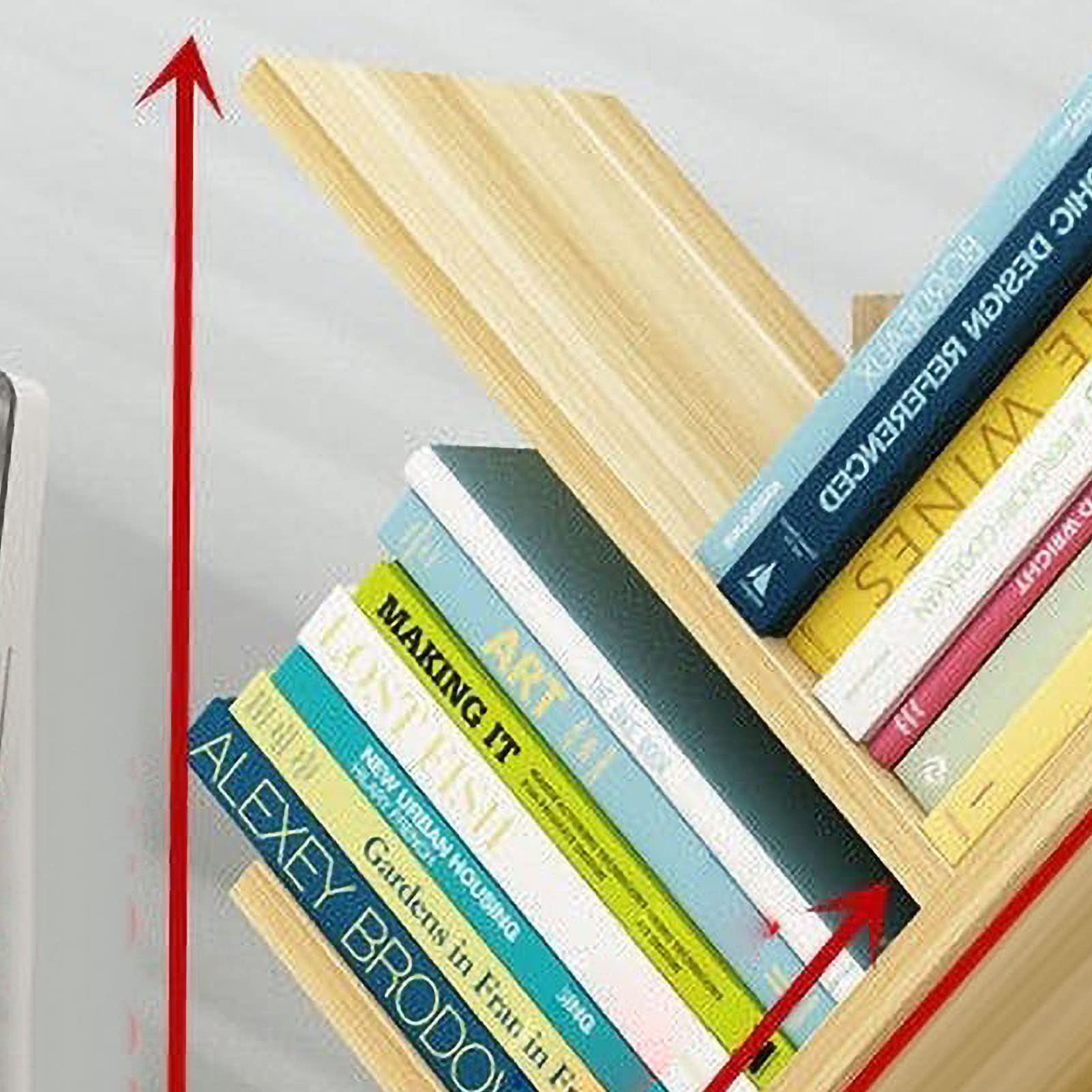 Ejoyous Scaffale per Alberi Scaffale per Riporre Libri in Legno Massello per Libri a 3 Livelli Libreria da Pavimento Salvaspazio Espositore Aperto Salvaspazio per Angolo Scrivania Scolastica per