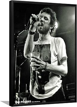 AllPosters Wall Poster The Pogues- Shane MacGowan Live on Black Frame, 23x33