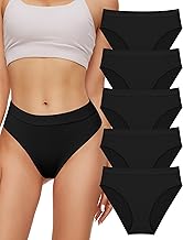 Tummy Control Underpants, Women's Briefs, Pack of 5, Cotton Underwear, Comfortable, High Waist, Seamless Briefs, Multipack, Brazilian Soft, Seamless High Waist Panties Set, Multicoloured