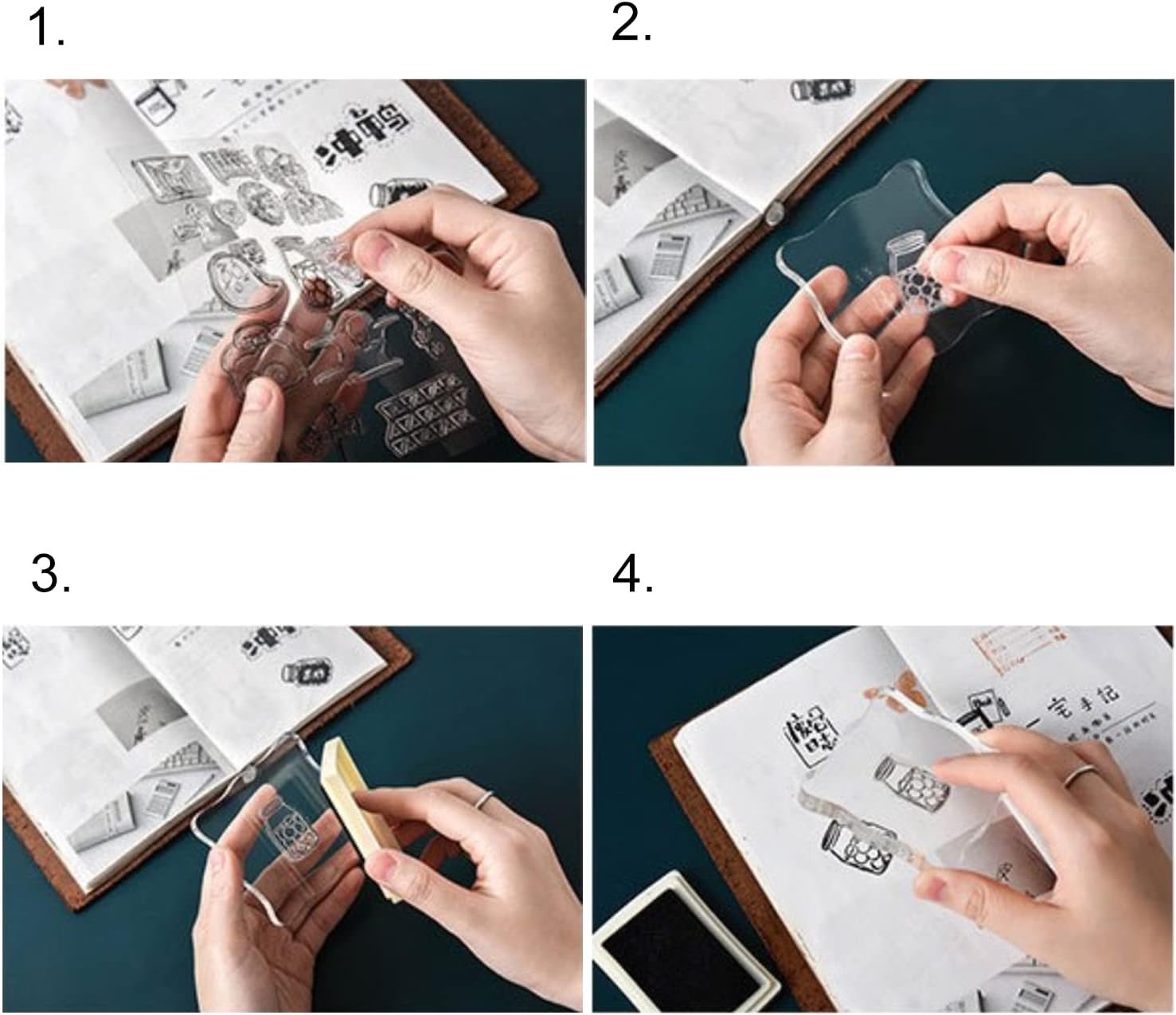 Honbay 6 Sheets of Different Themed Silicone Clear Stamps, Friendly Phrases Pretty Patterns, for Card Making Decoration and Scrapbooking