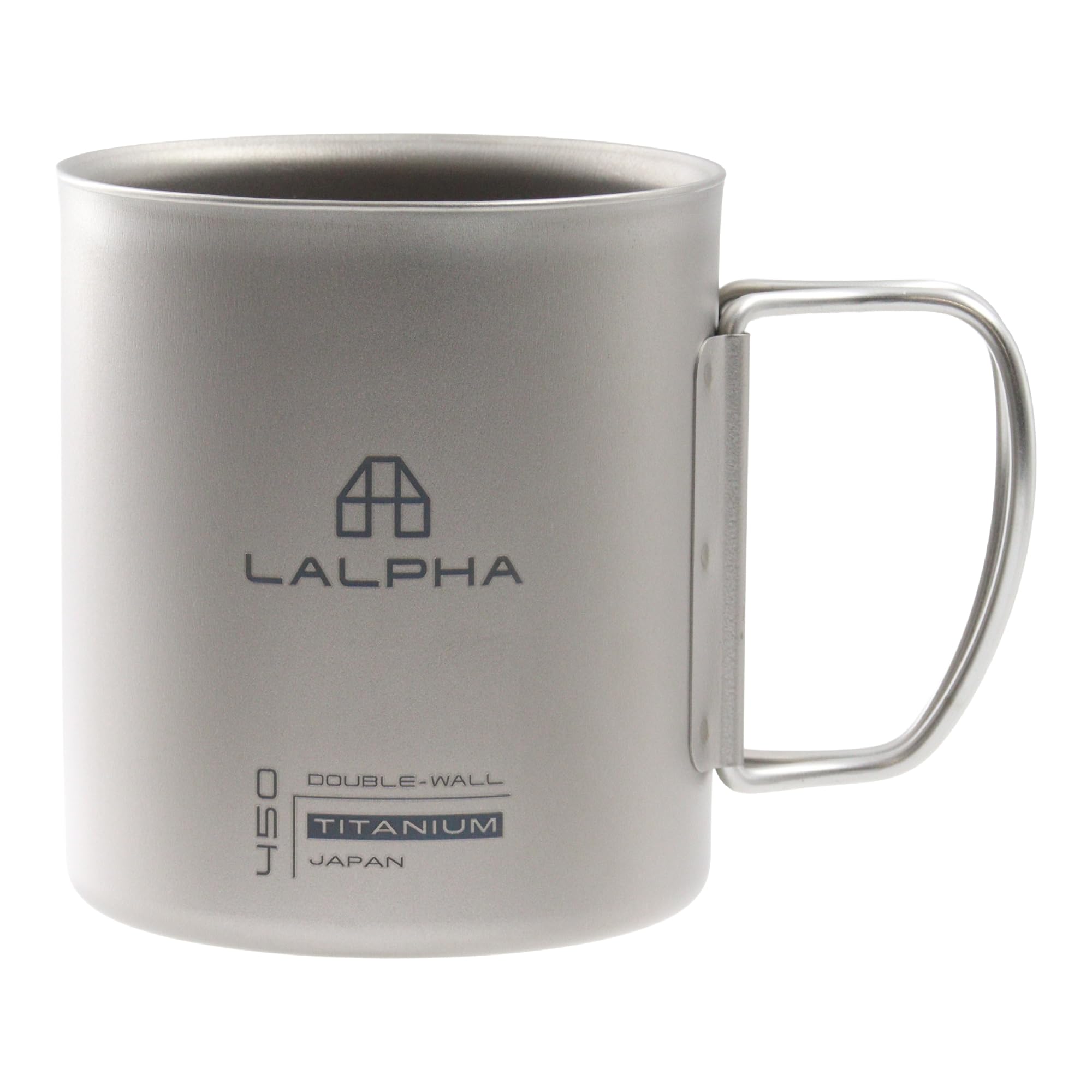 LALPHA MG-450TR Lightweight Titanium Double Mug, 15.2 fl oz (450 ml), Made of Titanium, High Heat and Cold Retention, Tsubamesanjo Mug, Easy to Use for Outdoors, Camping, Everyday Use, Double 15.3 fl 