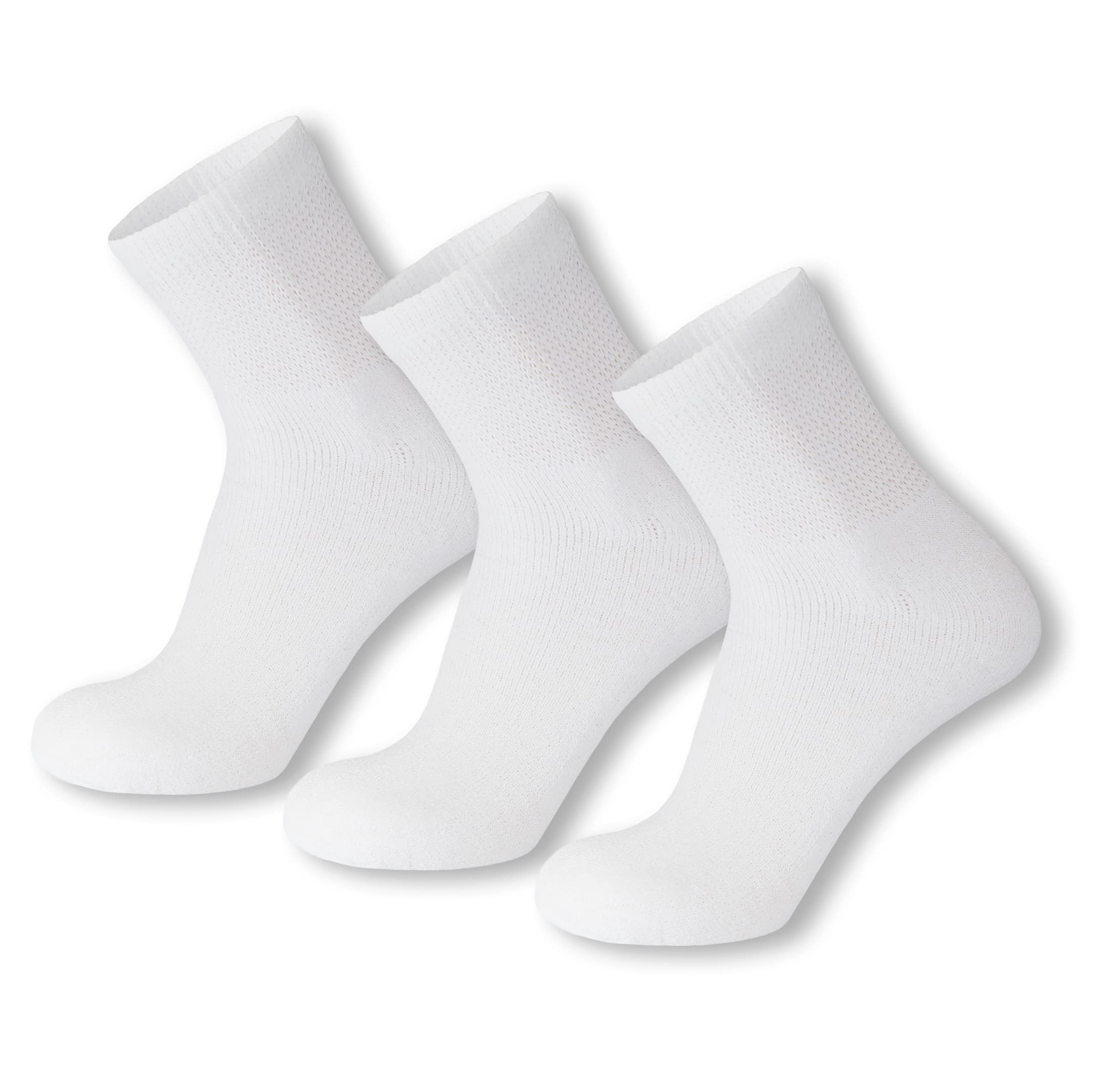 Cotton Diabetic Neuropathy Quarter Socks, Non-Binding Ankle Socks, Multipack