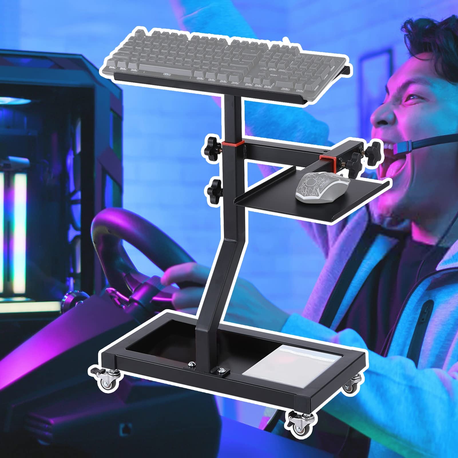 Buy Free Standing Keyboard and Mouse Tray, Sim Racing Keyboard Mouse