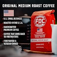 Vista 20 de Fire Department Coffee - Café de vainilla bourbon - Devuelve a los bomberos - Grano entero con infusión de vainilla y bourbon - Sin alcohol