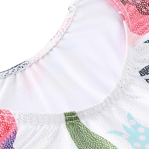 Miniatura 5 de Belovance Leotardos de gimnasia para niñas pequeñas, trajes de gimnasio, leotardo de danza, brillante, arcoíris, dinosaurio, leopardo, estrellas,