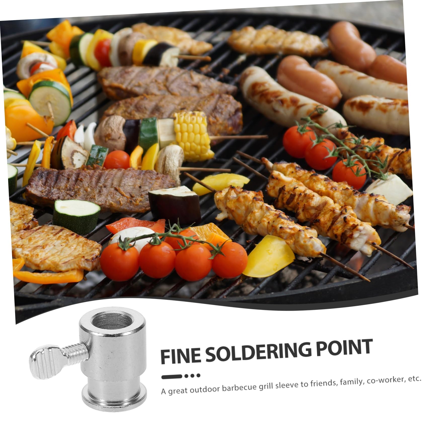 CONGARTENO 2pcs Grill Grates Replacement Bbq Fork for Grill Rotisserie Kit Rotisserie Spit Rod Stopper