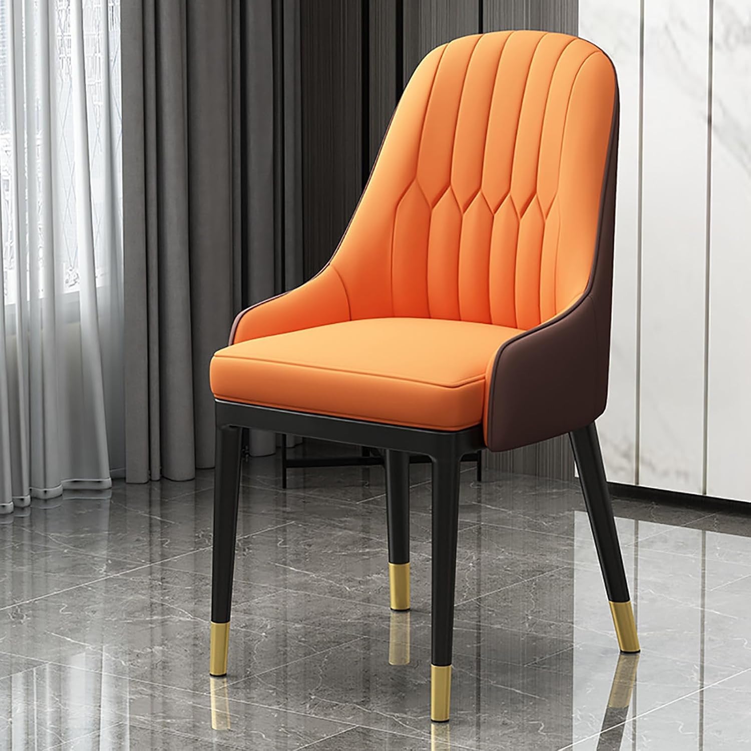 Chaises de salle à manger en similicuir de qualité supérieure et pieds en métal robustes