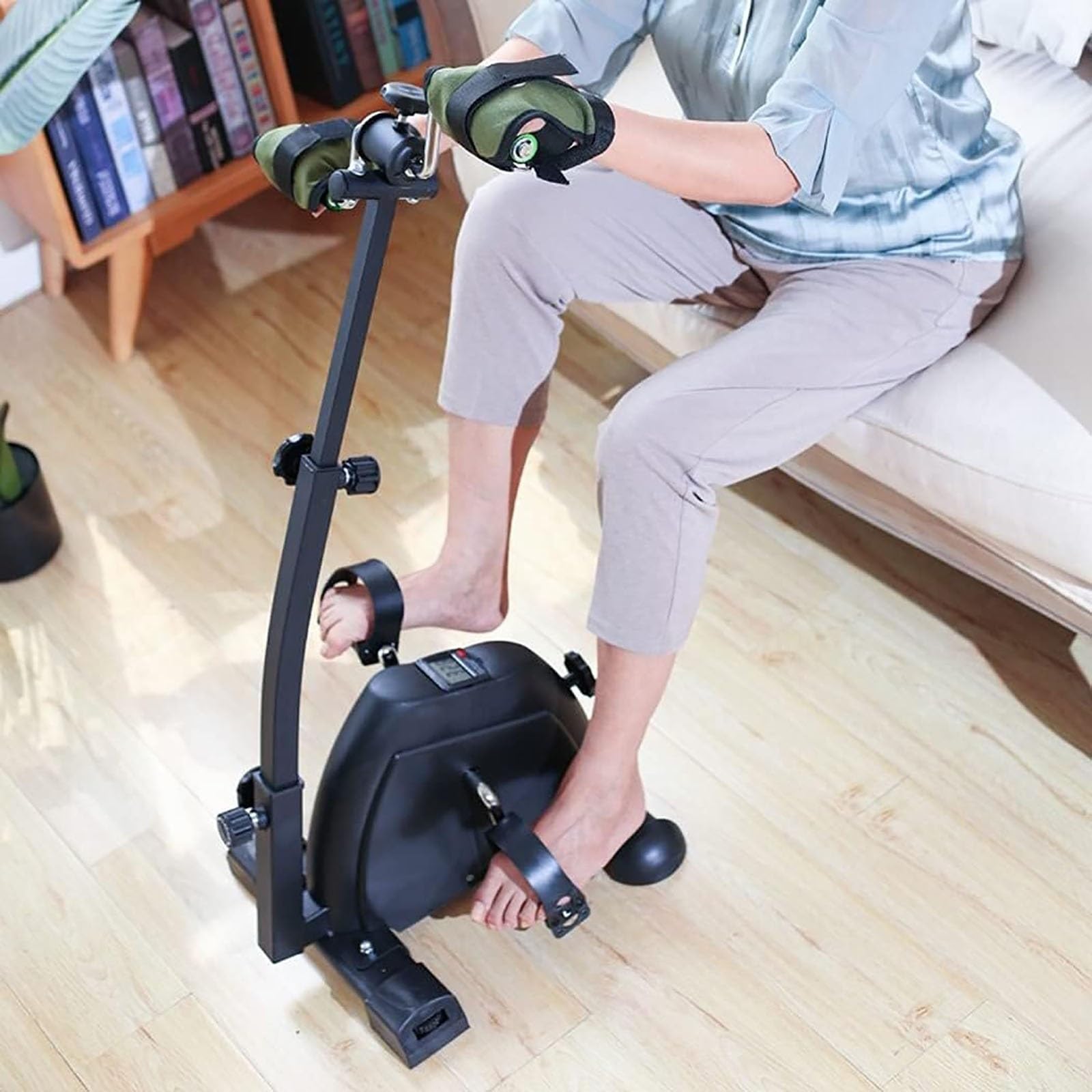 Rower treningowy Rower do ćwiczeń, kryty rower rehabilitacyjny do szpitala, starsza maszyna do pedałowania rąk i nóg z wyświetlaczem LCD