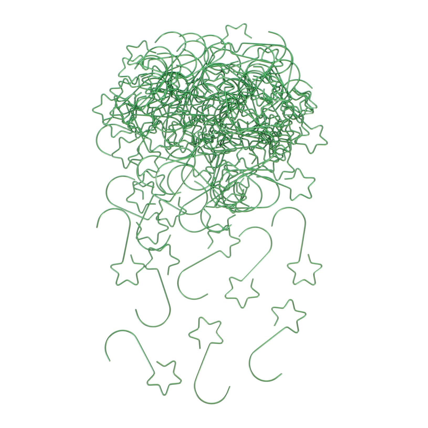 FONDOTIN Festive Christmas Tree Hooks 5 Pack Star Shape Ornament Hangers and Decorative Hooks for Holiday Decorations