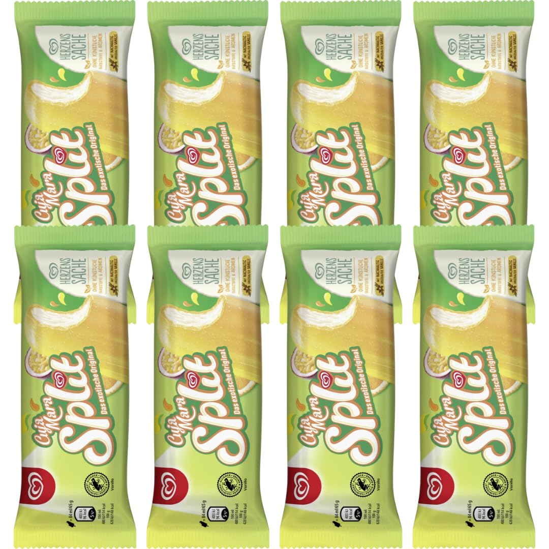 Langgneese Flutschfinger Cuja Mara Split Eiscreme 65 gramm, 8 Er