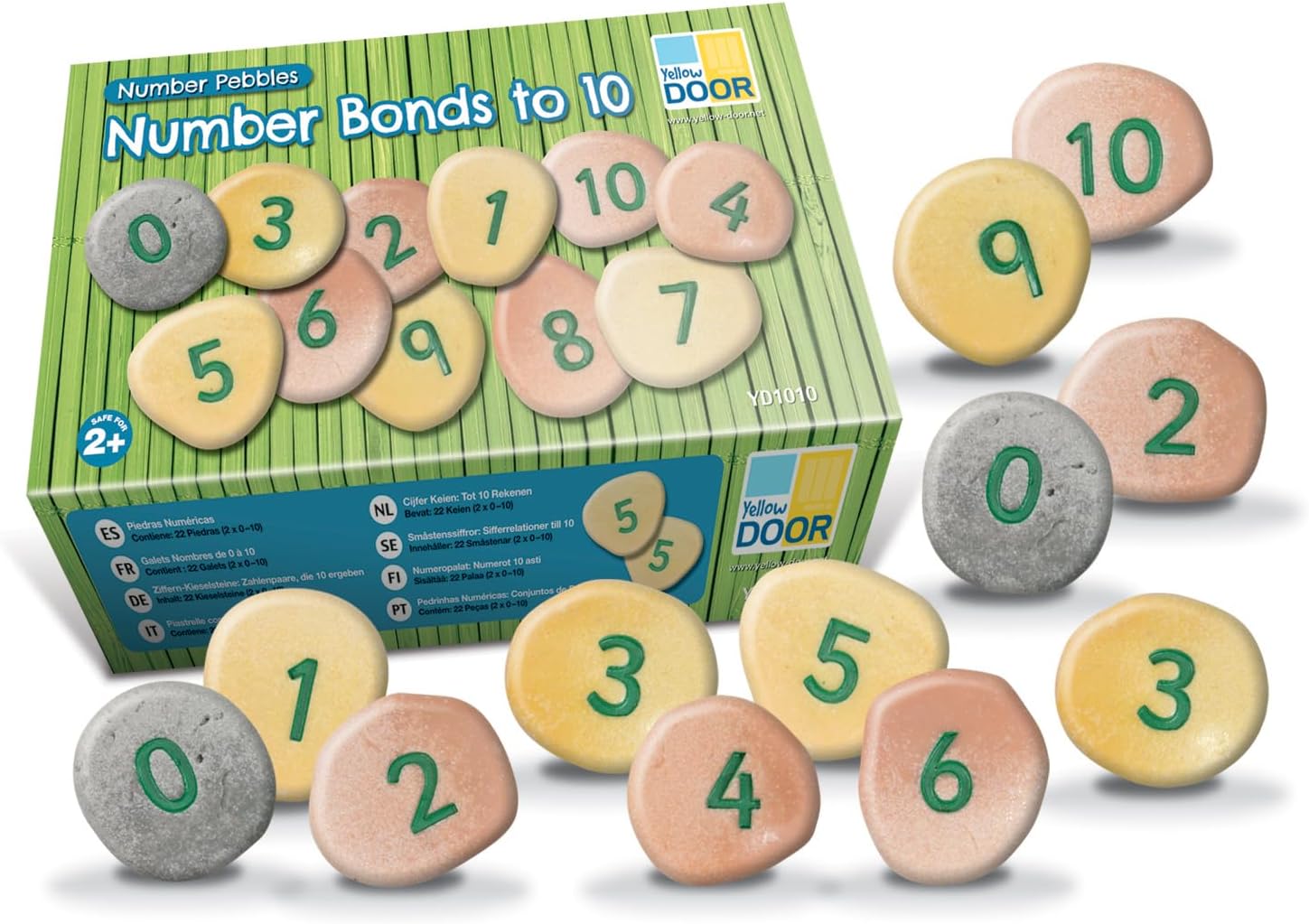 Yellow Door Number Bonds to 10 Pebble Set | Early Number Sense | Maths for kids age 2 3 4 5 | Early Educational Toys for Counting 1-10 | Sequences | Odd and even | Numerals
