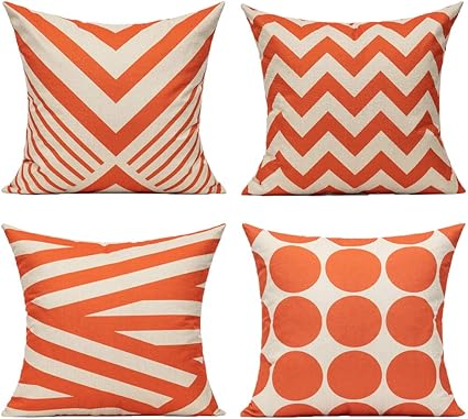 orange sofa cushions
