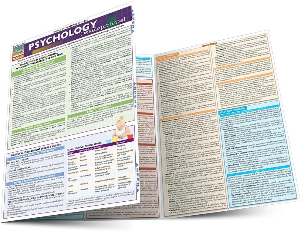 Psychology: Developmental (Life Span): QuickStudy Laminated Reference Guide (...