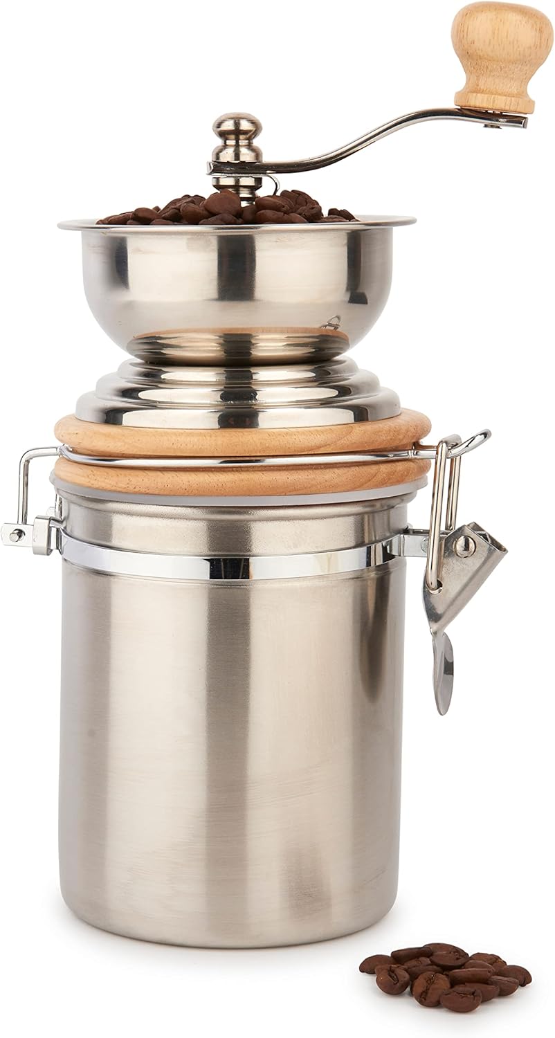 La Cafetière Stainless Steel Traditional Coffee Grinder, Silver