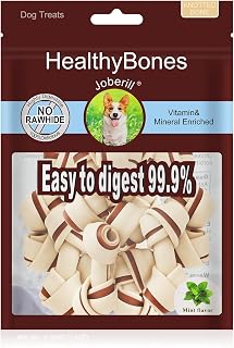 UrbanX HealthyBones Beef Rawhide Free Healthy Mini Chews for French Bulldog and Other Med Companion Dogs Great Foods for Training Rewards, 7 Count