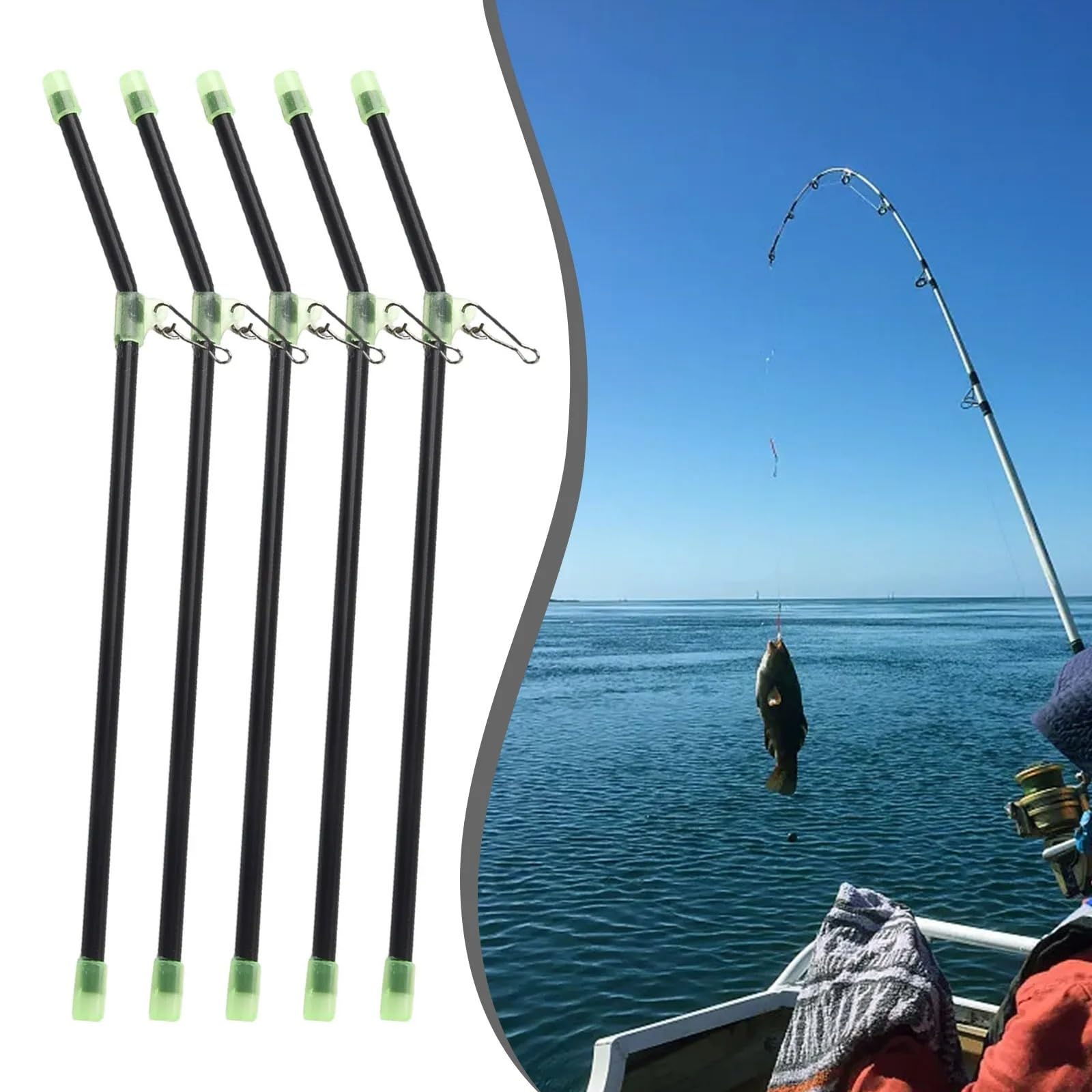 Tubo Anti -enredado Booms 50 Piezas de Conector Equilibrio for Tubo Pesca con plomada y broches presión for Aparejos