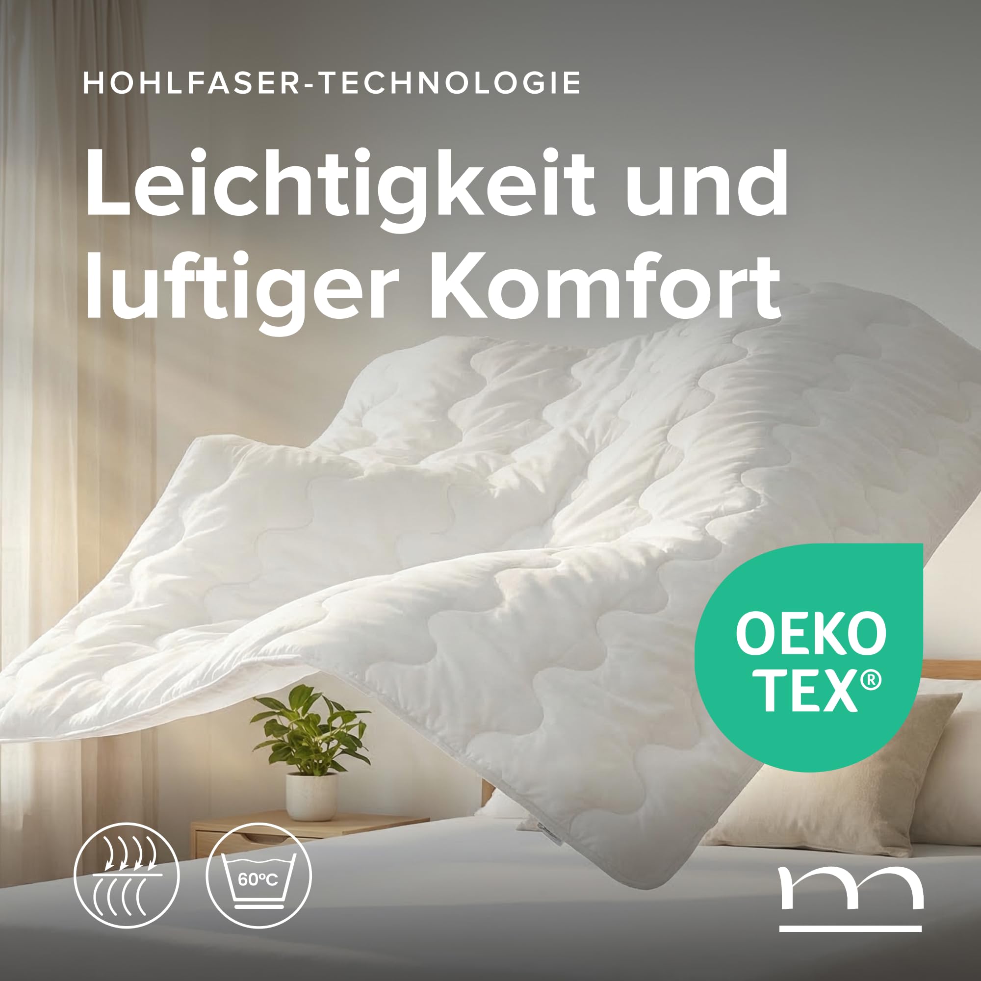 Sommerdecke 140x200 Leichte Steppdecke Bettdecke Atmungsaktiv Waschbar 60°C Hohlfaser Steppbettdecke Dünn Hypoallergen Allergiker Sommerbettdecke Kühlend Polyester Oberbett Weich