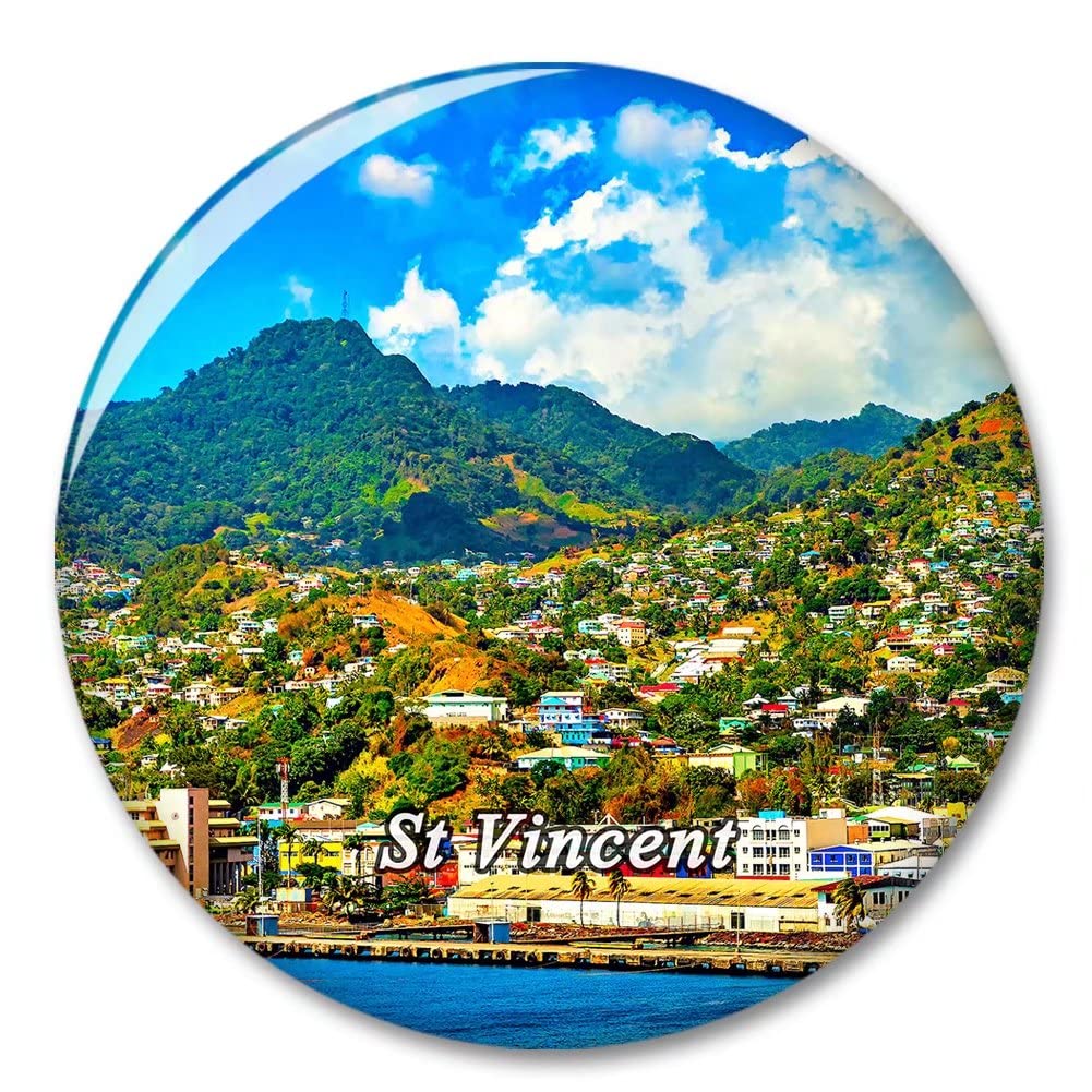 Kxrsm Bxt4cm5527 St Vincent & The Grenadines Fridge Magnet Decorative Magnet Tourist City Travel Souvenir Collection Gift Strong Refrigerator Sticker