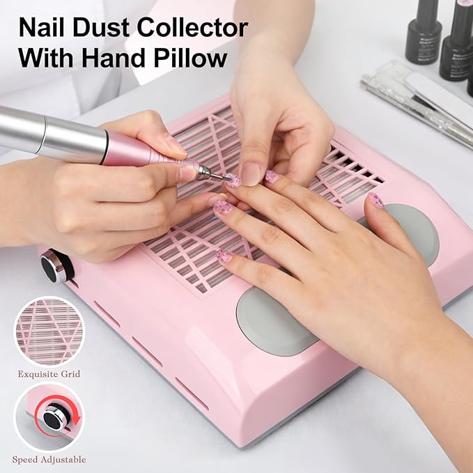 CoFashion Recolector de Polvo para Uñas 80W Ajustable miniatura 2
