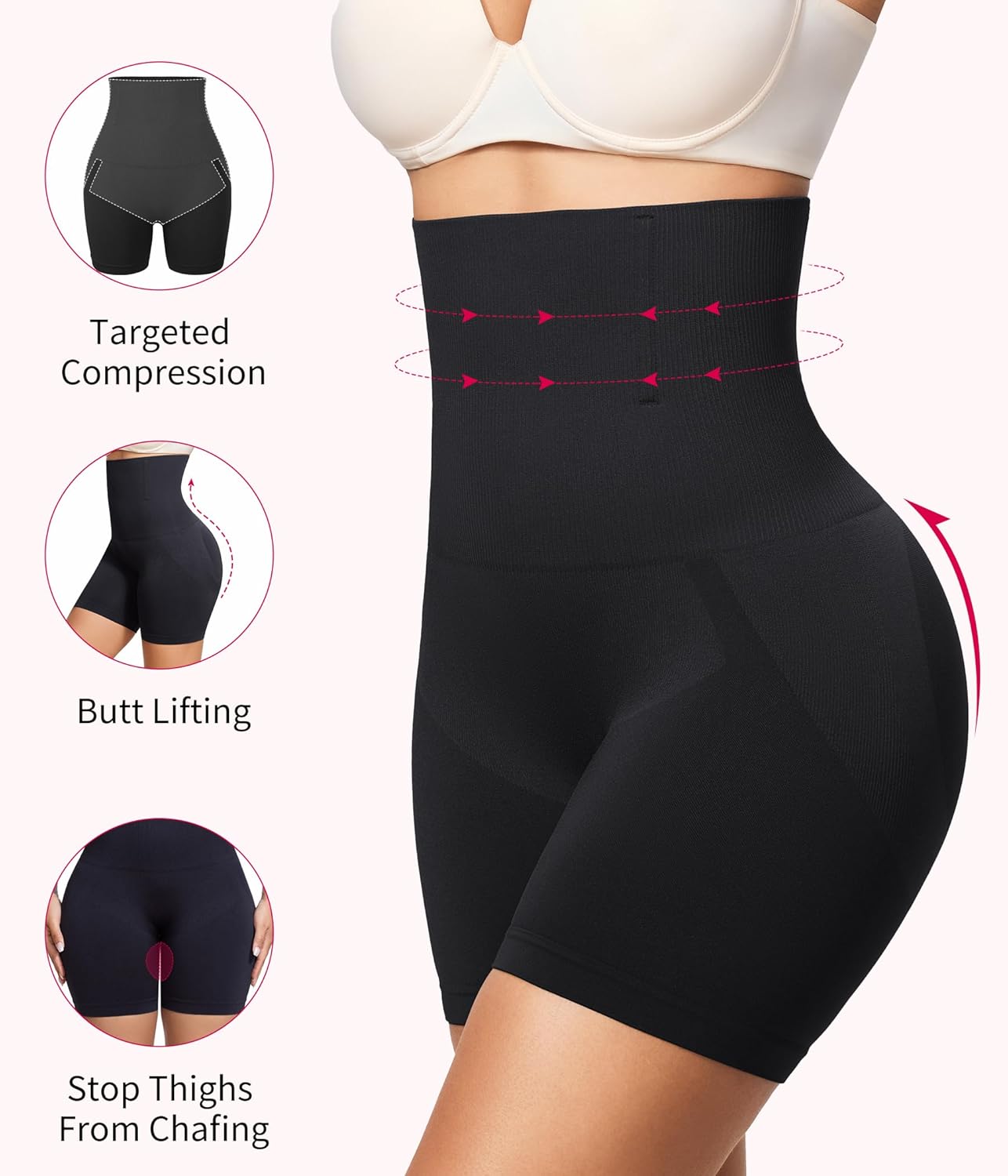 Gotoly Tummy Control Shapewear for Women - High Waisted Butt Lifting Shapewear Faja Body Shaper Underwear Girdle - Image 5