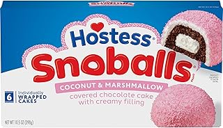 Hostess SnoBalls, 6 Count (Color May Vary by Season), 10.5 Ounce