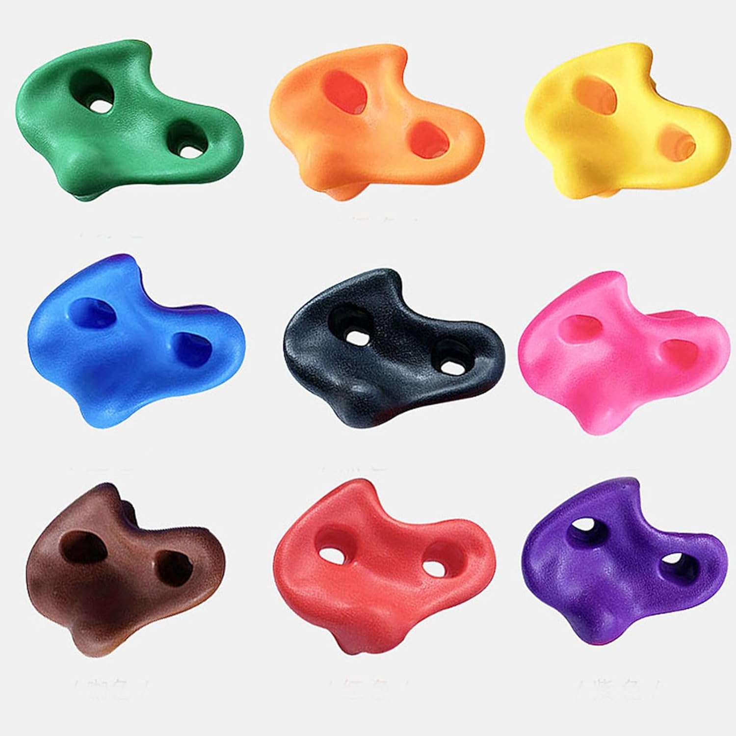 Tyenaza 6pcs Rock Climbing Holds, Wall Climbing Grips Rock Wall Holds with Installation Hardware Rock Wall Climbing Kit Pink Green Brown Purple Yellow