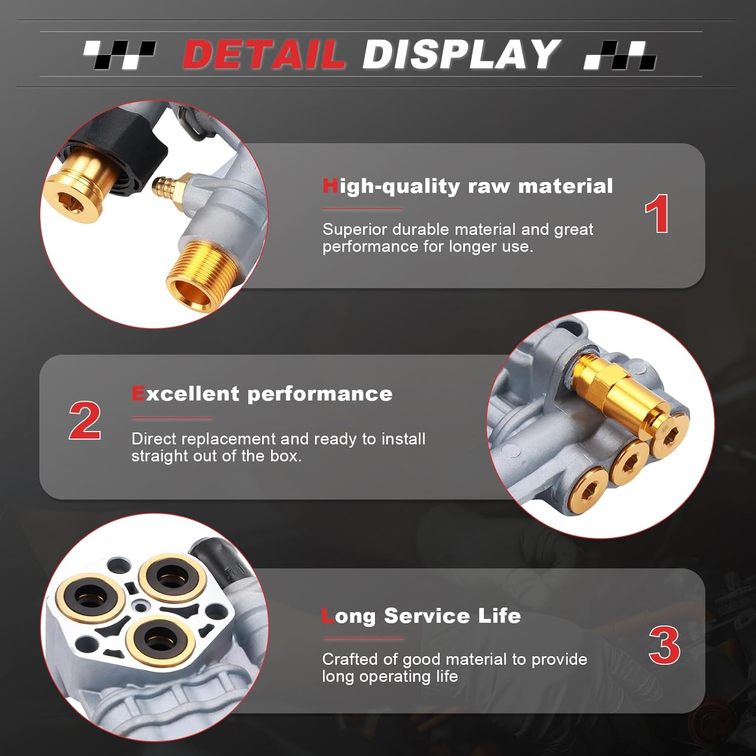 Pressure Washer Pump Manifold Kit Compatible with Technologies axial cam Replacement 7108366 510020 520006