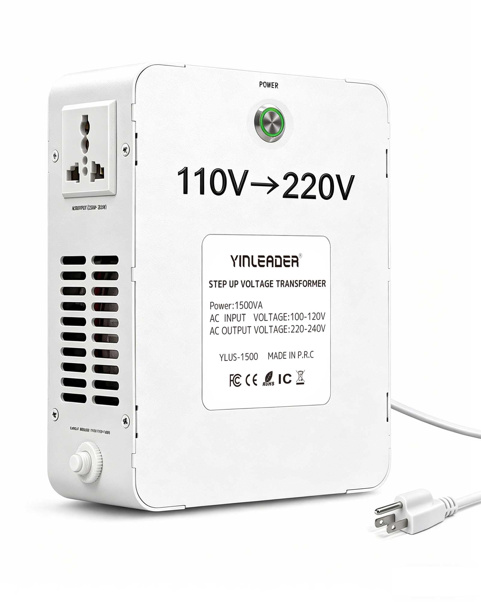 Amazon.com: Yinleader 1500W 120V to 220V Voltage Converter Step Up