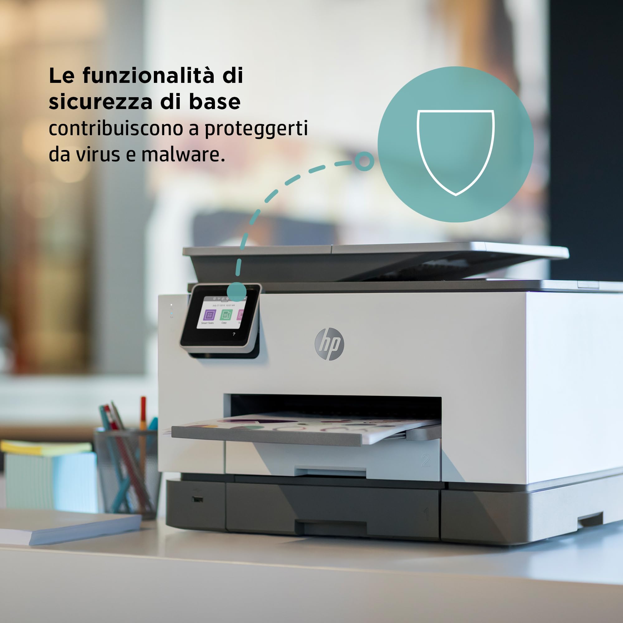 HP OfficeJet Pro 9022e 226Y0B, Stampante Multifunzione a Getto d'Inchiostro A4 a Colori, Fronte e Retro Automatico, 24 ppm, Wi-Fi, 6 Mesi di Inchiostro Instant Ink Inclusi, Nera