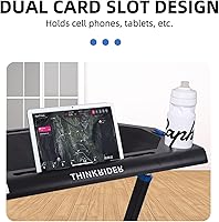 Vista 5 de ThinkRider Escritorio ajustable para bicicleta – Carrito de computadora portátil con ruedas para bicicleta o entrenador estacionario – Ejercicio