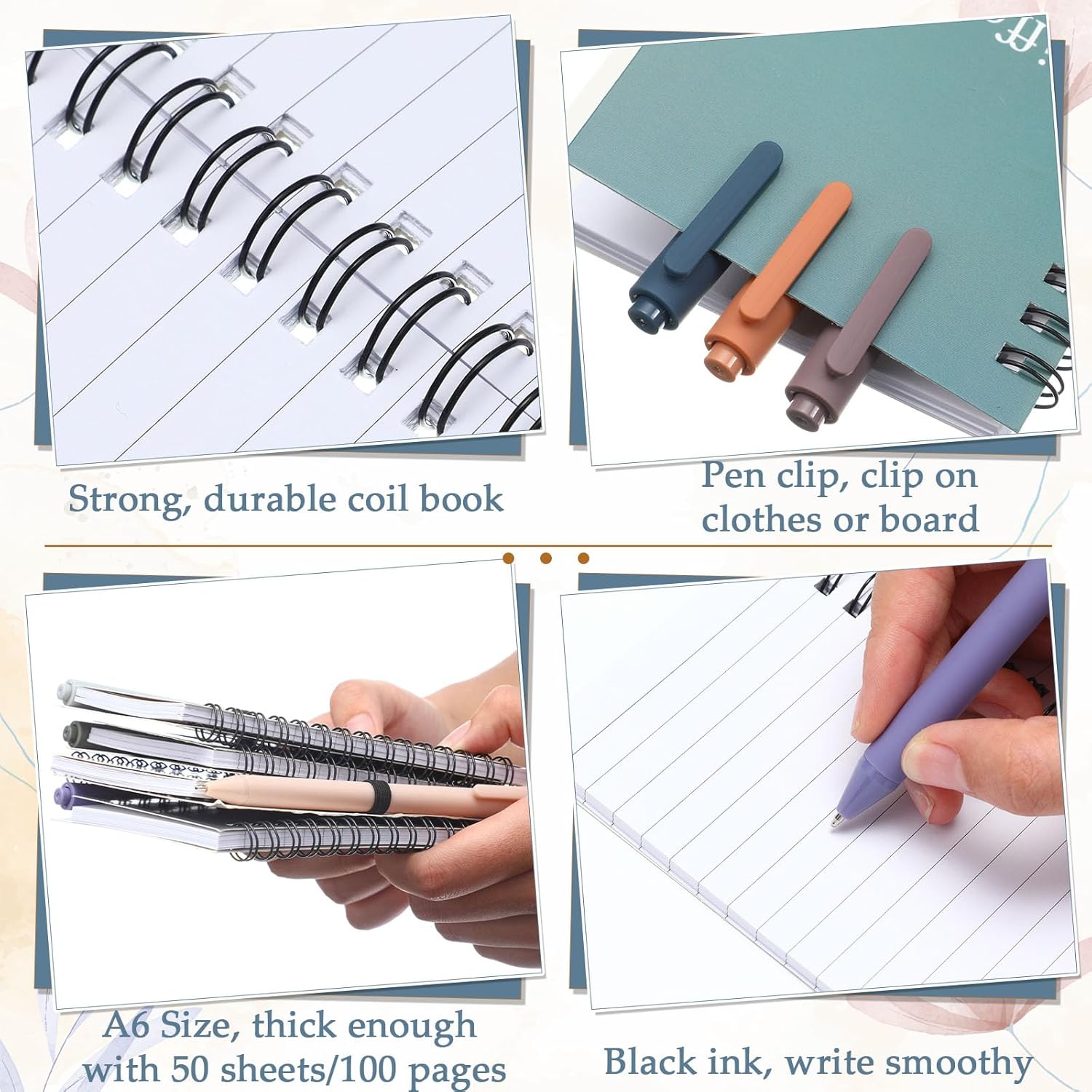 Resurhang 20 Set Difference Maker Gift Notebook Employee Appreciation Gift, Inspirational A6 Journal with Ballpoint Pens for Teacher Coworker Team (Morandi Colors)