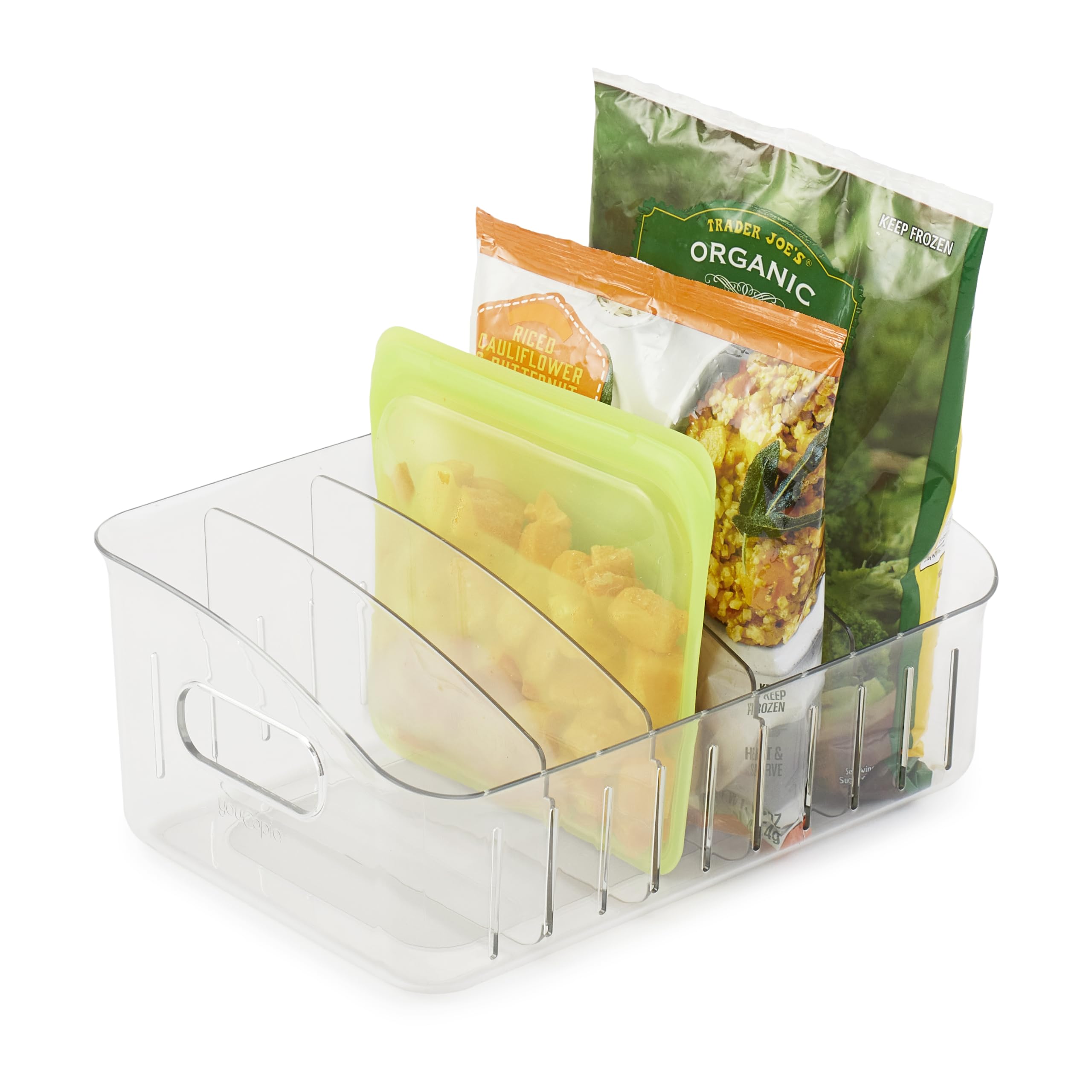 YouCopia FreezeUp Freezer Bin 12" — BPA-Free Fridge Organizer with Adjustable
