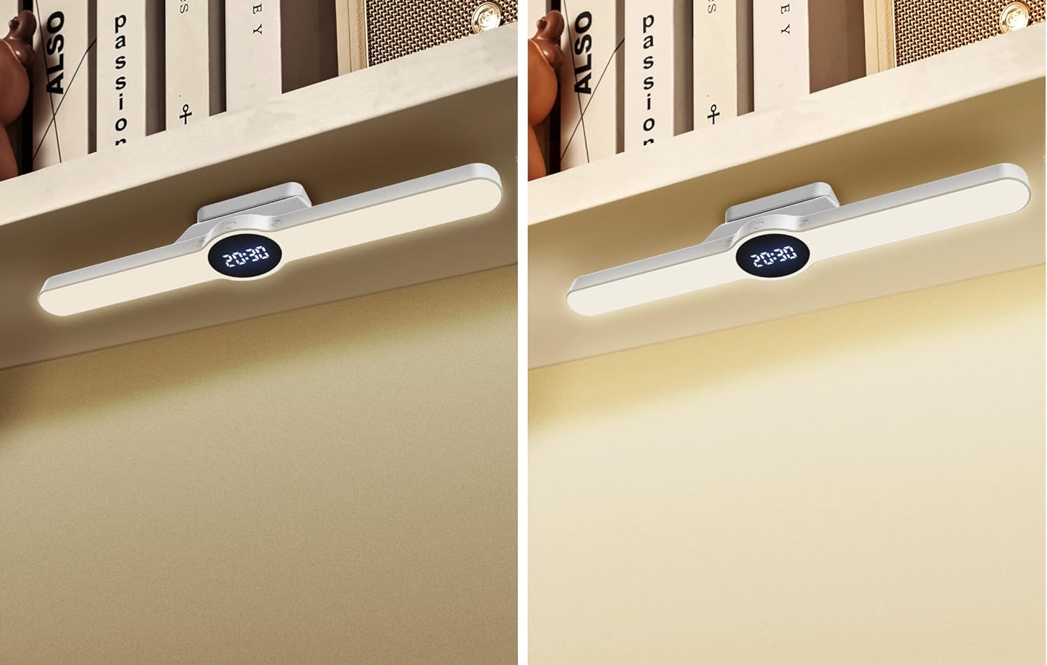 Image showing the Northpoint NP-TDL30 LED light emitting different color temperatures, from warm to cool white.