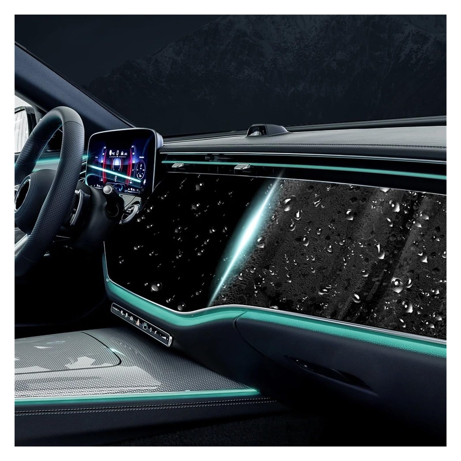 Pellicola Protettiva in Vetro temperato per Display infotainment per Console Centrale Auto Mercedes Classe E W214 navigatore GPS Schermo Set di pellicole protettive per Auto.