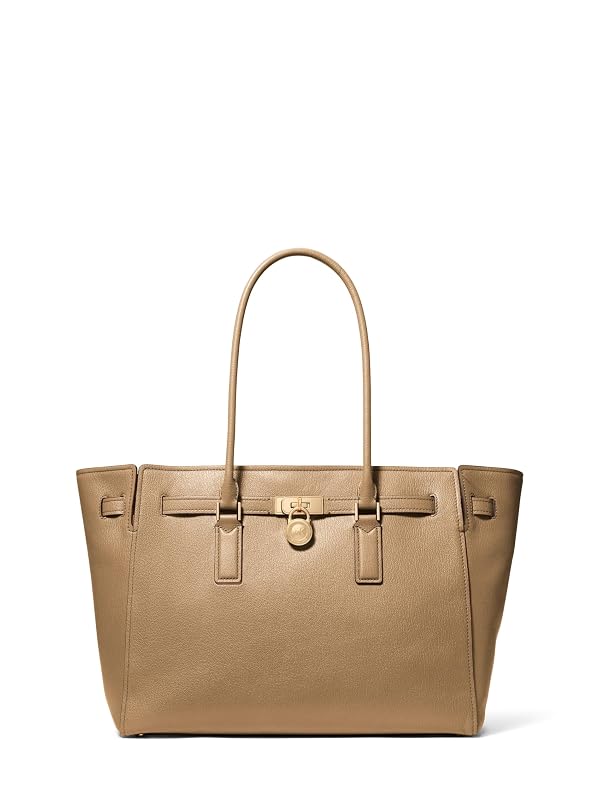 Michael Kors Hamilton Large Tote, Gold-Tone Hardware/Urbino Leather/Husk by Michael Kors - Used condition - US$157.90