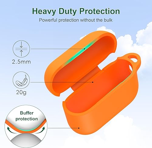 Miniatura 7 de R-fun Funda protectora de silicona suave para AirPods Pro 3 (2025), compatible con Apple AirPods Pro de 3ª generación (cable USB-C) para mujeres y