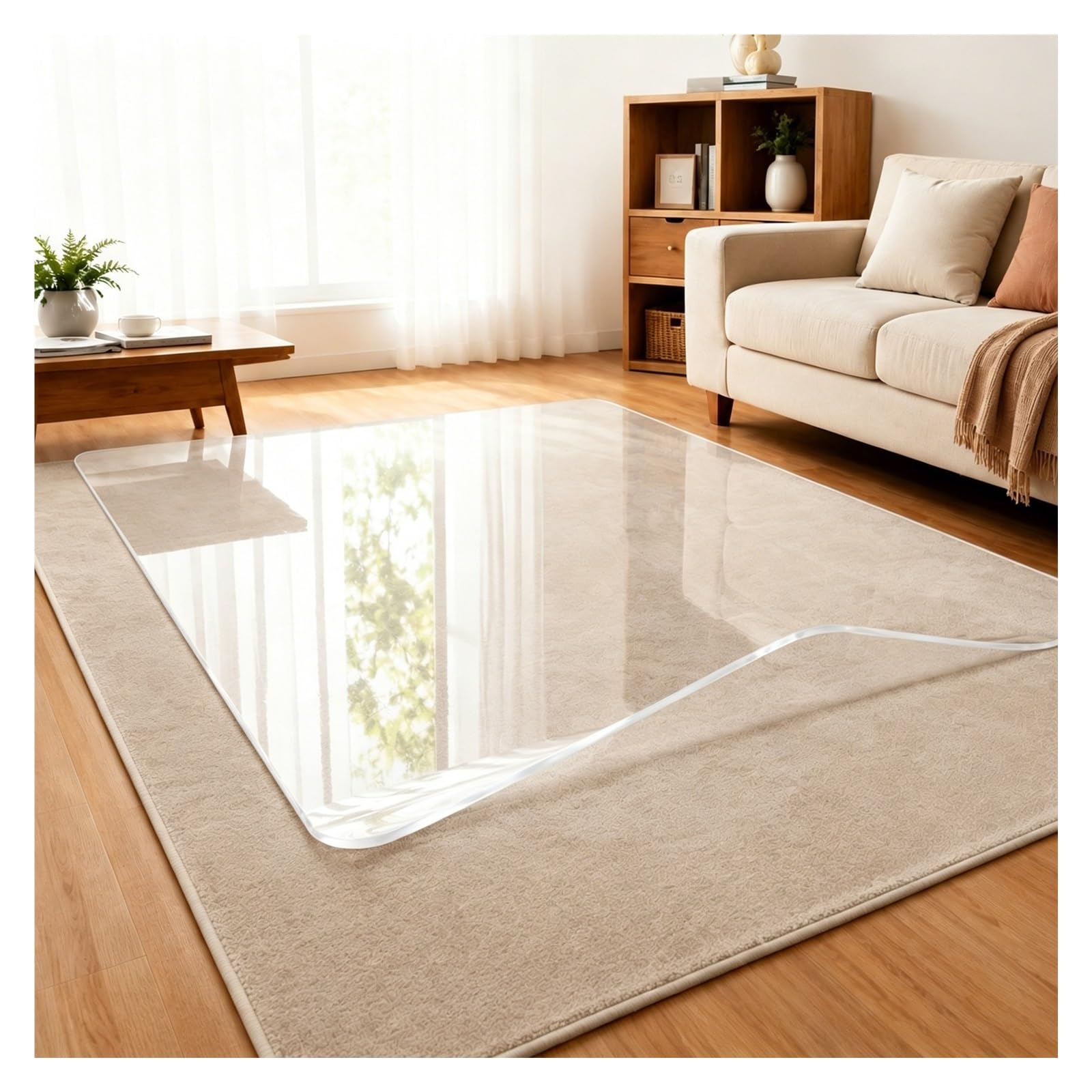 Alfombra cocina de PVC impermeable que evita el desgaste de sillas en escritorios