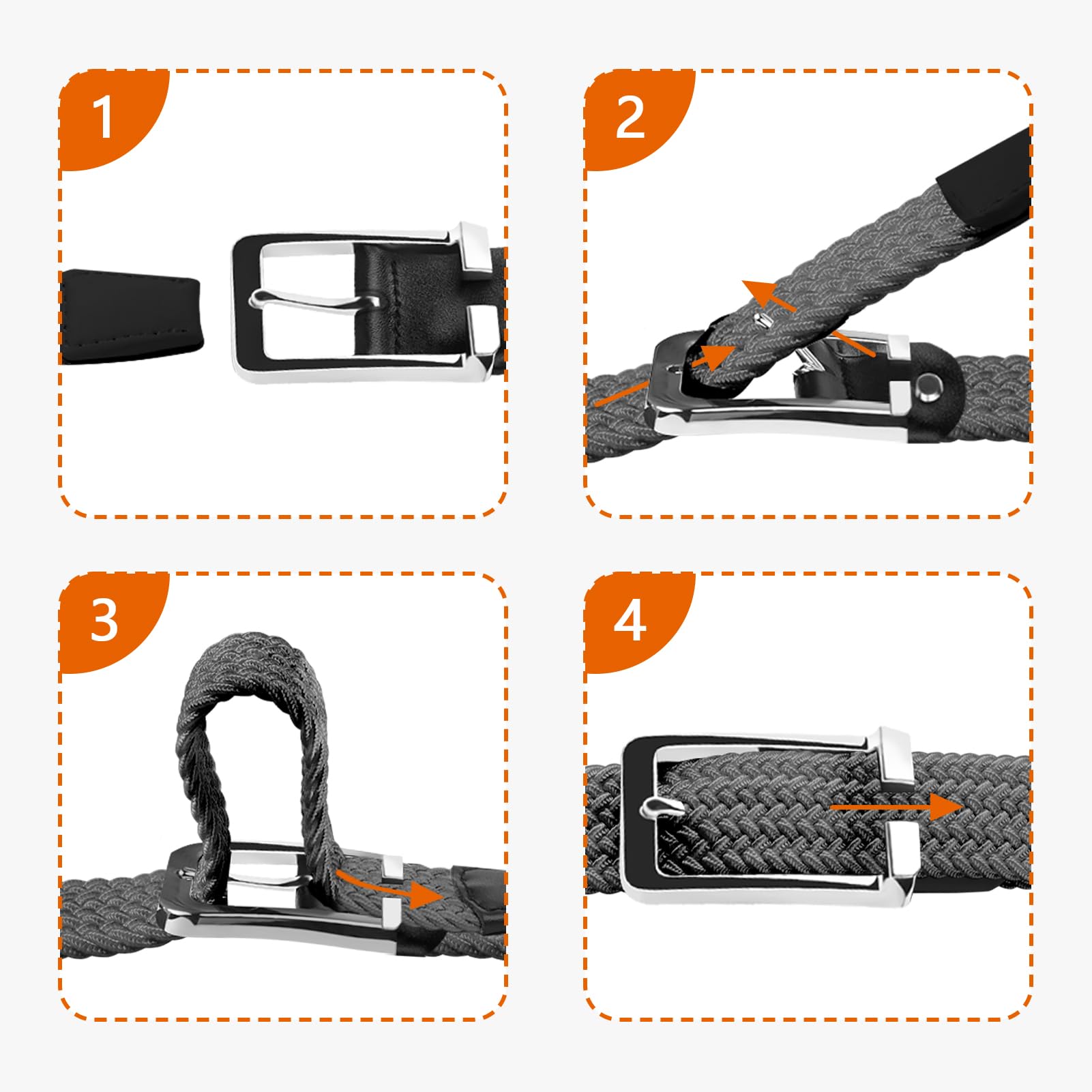 LAKIDAY Cintura in Tessuto Cintura Elasticizzata Cintura intrecciata cintura intrecciata Elastica perUomo e Donna ampia lunghezza da 3,5 cm da 100 cm a 130 cm