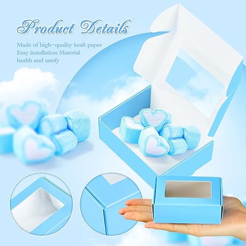 Miniatura 3 de Zonon 30 cajas de jabón para cajas de jabón caseras, cajas de embalaje de jabón, cajas pequeñas de papel kraft con ventana, caja de embalaje para