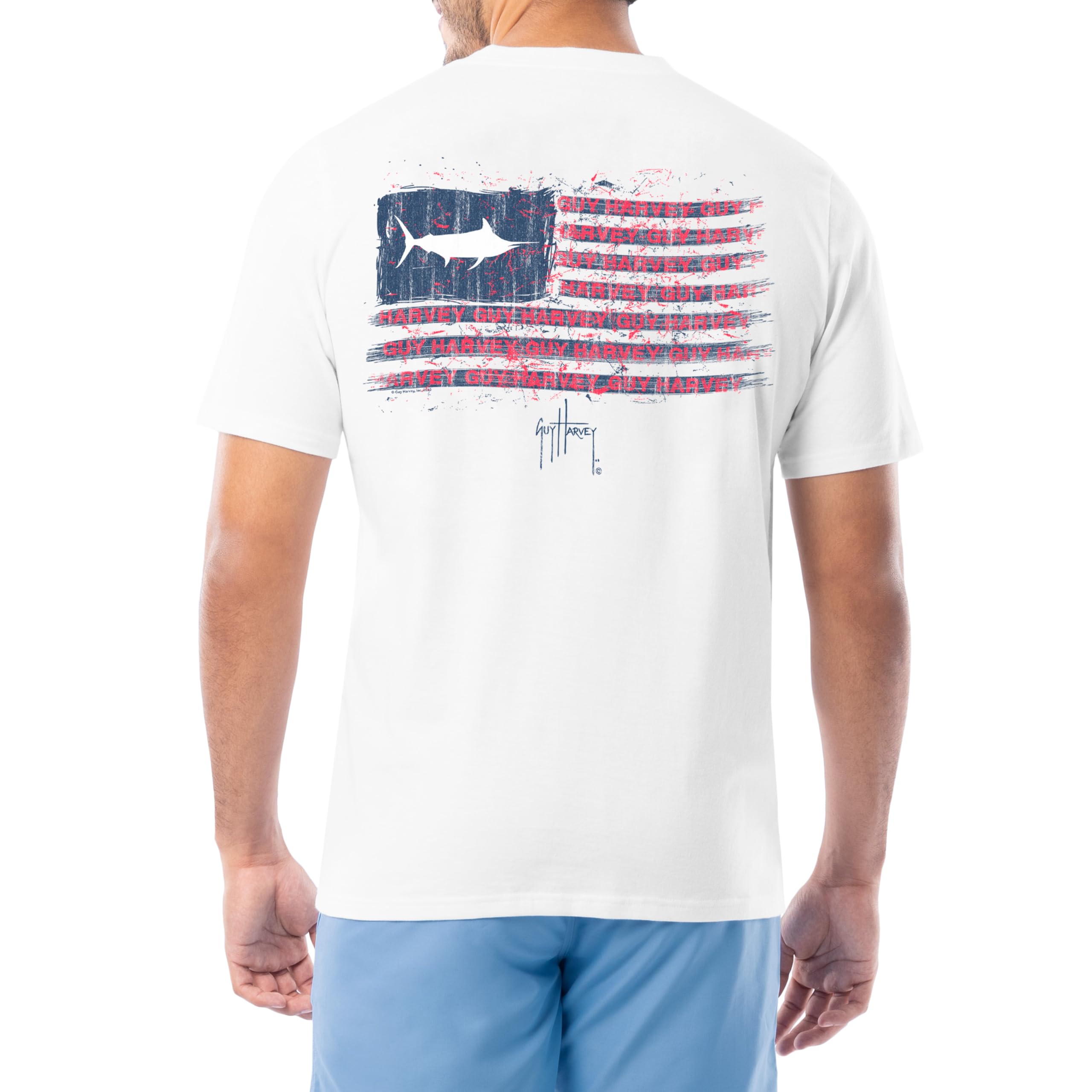 mens Guy Harvey Men’s Short Sleeve Original Cotton Graphic T-shirt T-Shirt