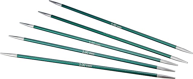 Knit Pro KP47005 Zing: Double Ended Knitting Pins: 15cm x 3.00mm, 3mm, Green