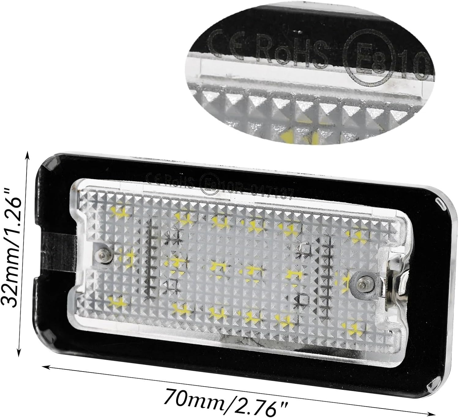 For Fiat For 500 500C 2007 2008 2009 2010 2011 2012 2013-2016 LED License Plate Light Rear Car Number Plate Lamp CANbus Xenon White