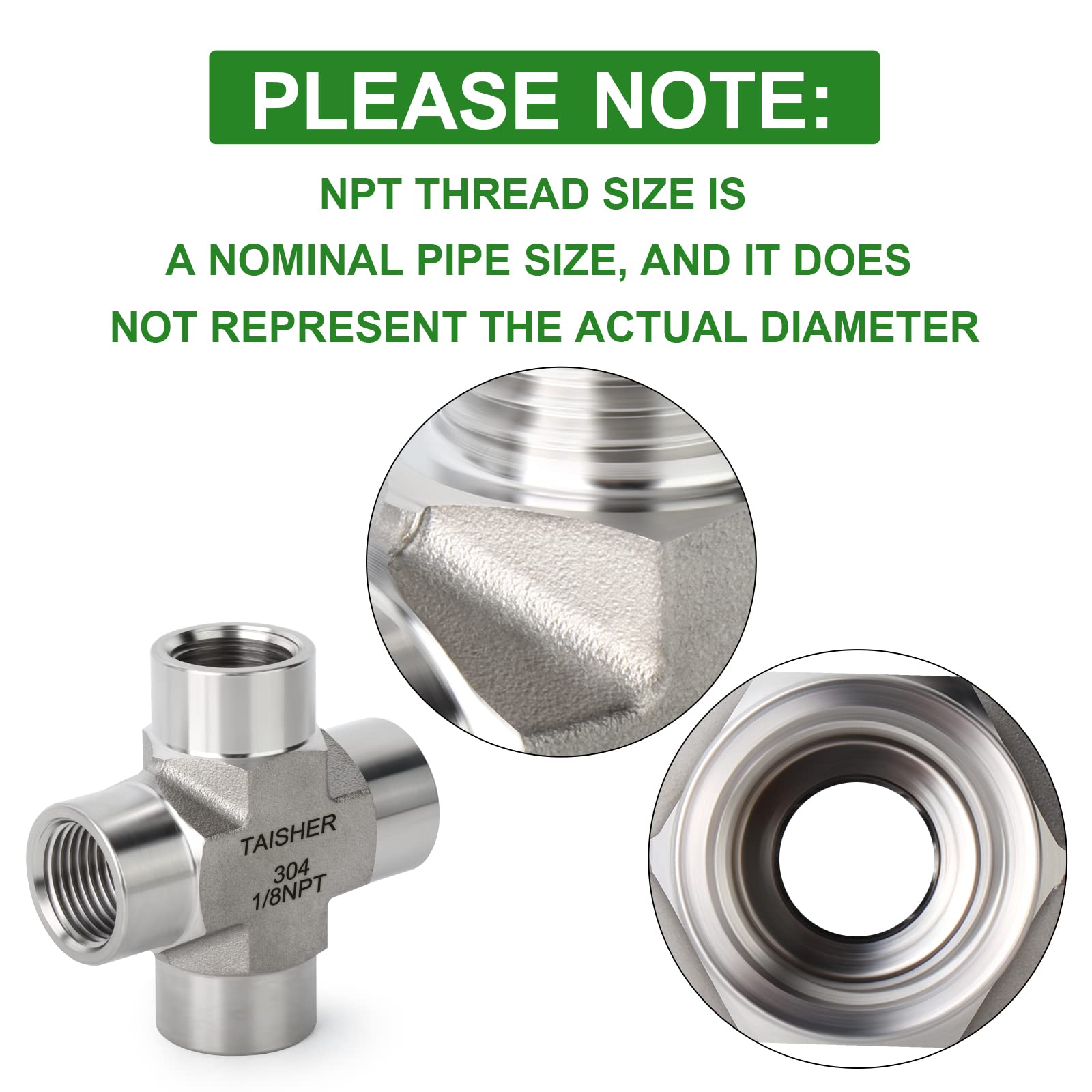 Stainless Steel 304 Cast Pipe Fittings Coupling 3/4 X 3/4 G Female 2